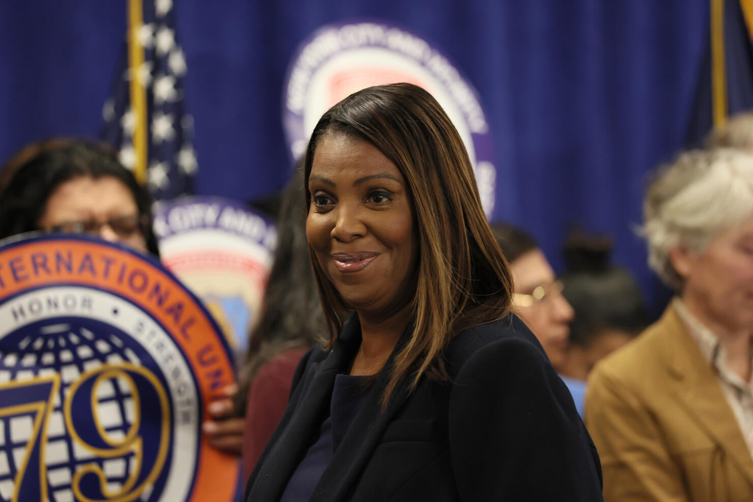 New York Attorney General Letitia James Makes Labor Announcement During Press Conference