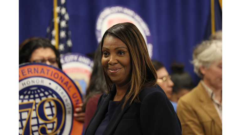 New York Attorney General Letitia James Makes Labor Announcement During Press Conference