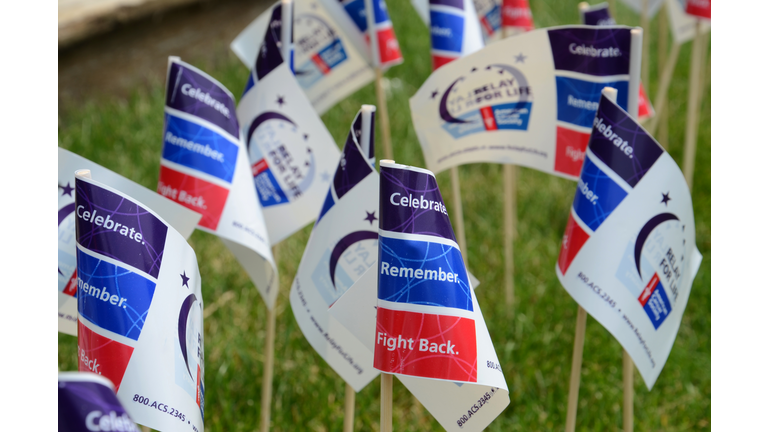 Flags at Relay for Life of Ann Arbor event