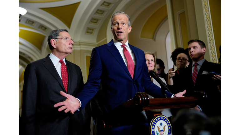 Senators Speak After Meeting For Policy Luncheons On Capitol Hill