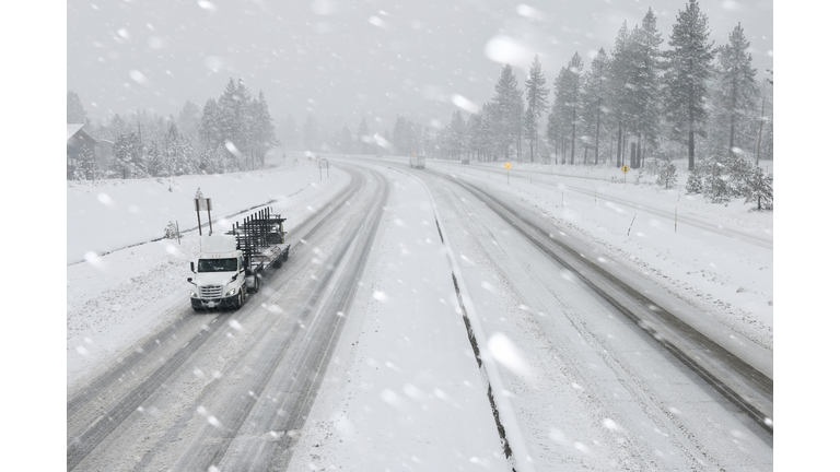 Blizzard Conditions, And Snow Of Up To 12 Feet Expected In California's Sierra Nevada