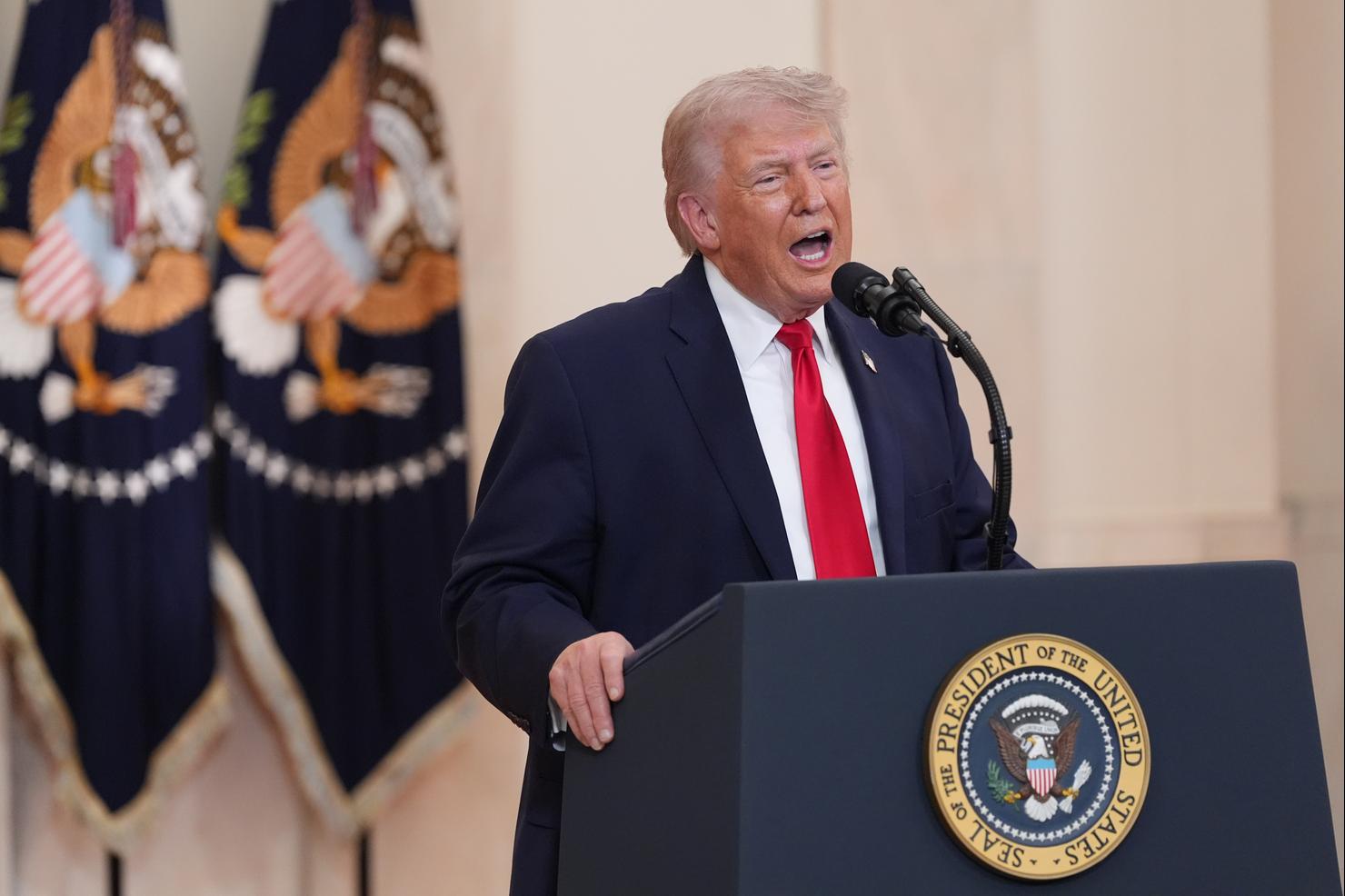 President Trump Addresses The Nation On The Conflict In Iran