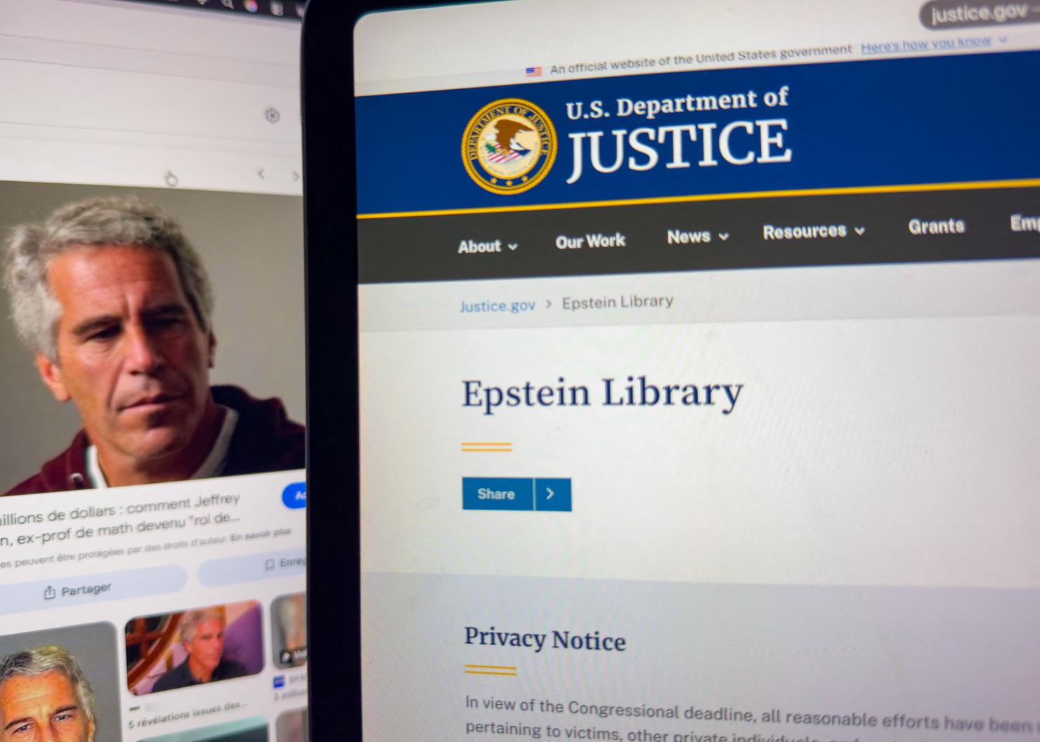 UNITED-STATES-WASHINGTON-DOJ-EPSTEIN-LIBRARY-PORTRAIT