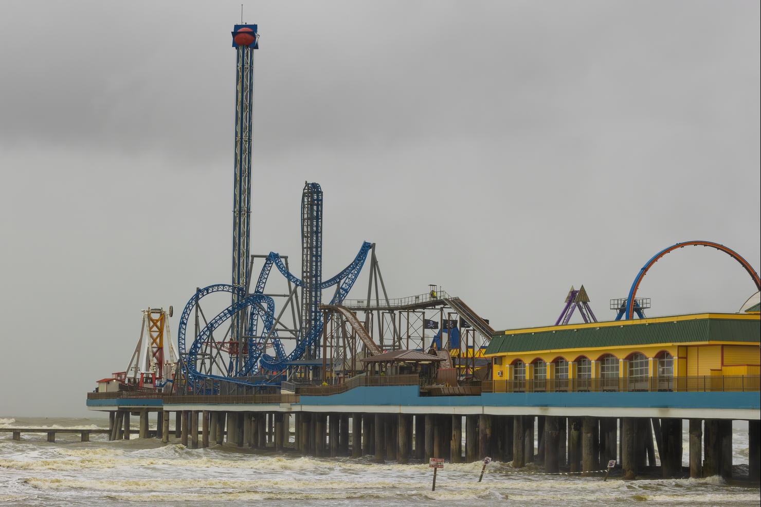 Downtown Galveston Island in Texas, USA