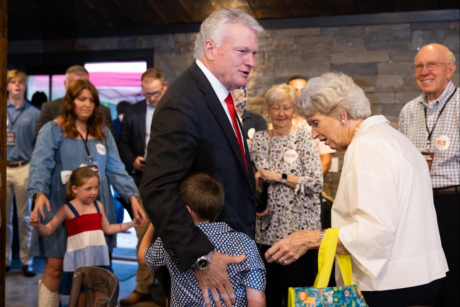 Georgia Senate Candidate Mike Collins Holds His Primary Runoff Election Night Event In Jackson