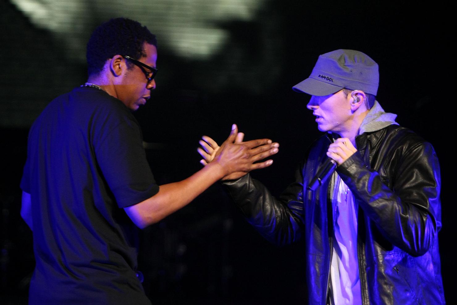 Jay-Z And Eminem Perform And Launch "DJ Hero" - Show