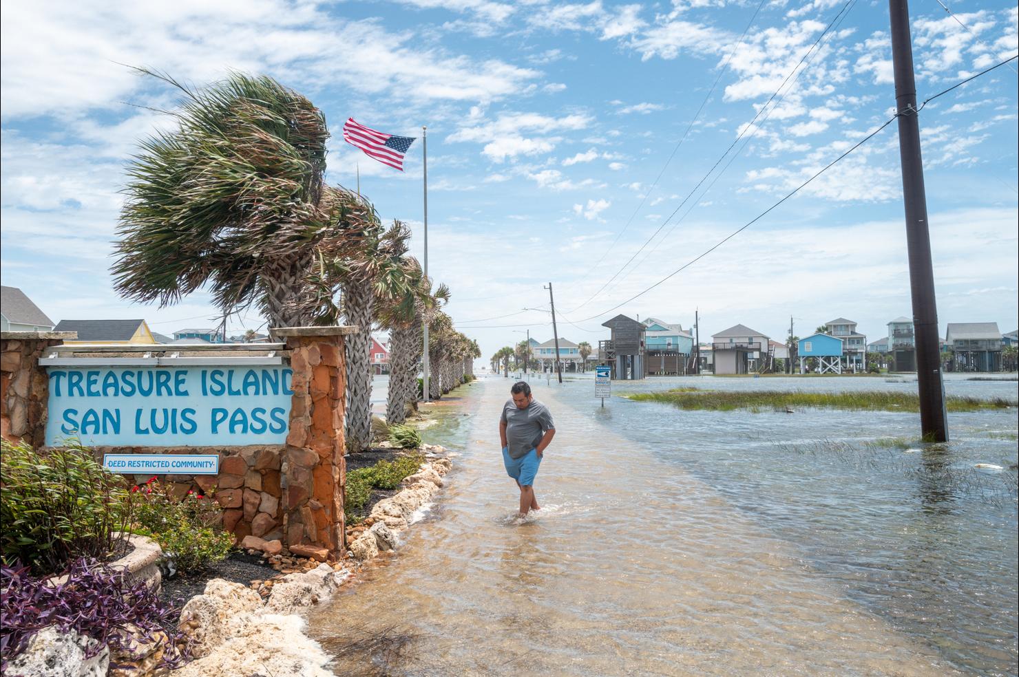 Potential Tropical Cyclone One  Churns Along Gulf Coast Of Texas