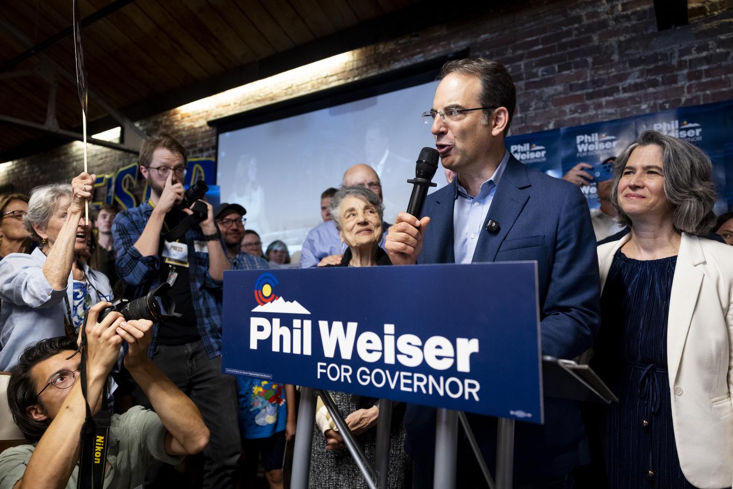 Colorado Gubernatorial Candidate Phil Weiser Holds His Primary Election Night Party In Denver