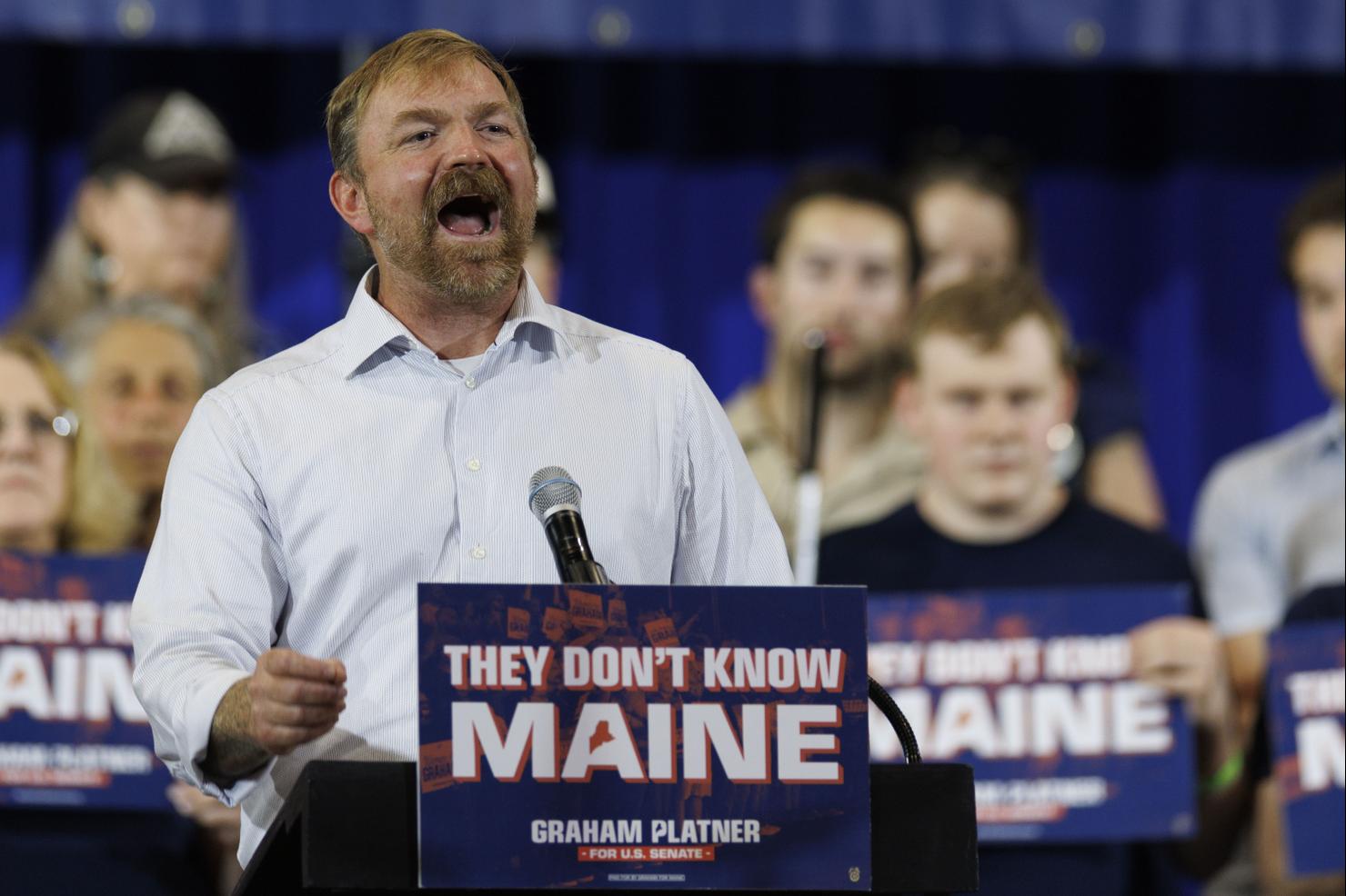 Maine Senate Candidate Graham Platner Holds His Primary Election Night Event