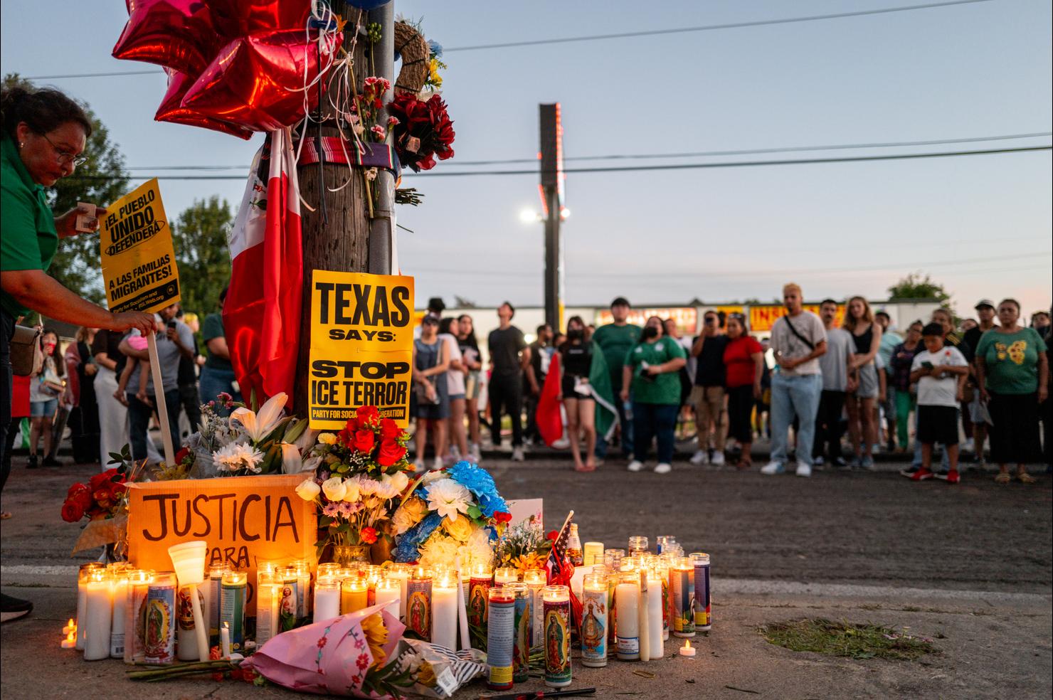 Protest And Vigil Held For Mexican Immigrant Killed By ICE Officer During Attempted Traffic Stop Arrest