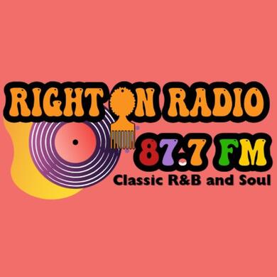 Right On Radio 87.7 FM logo