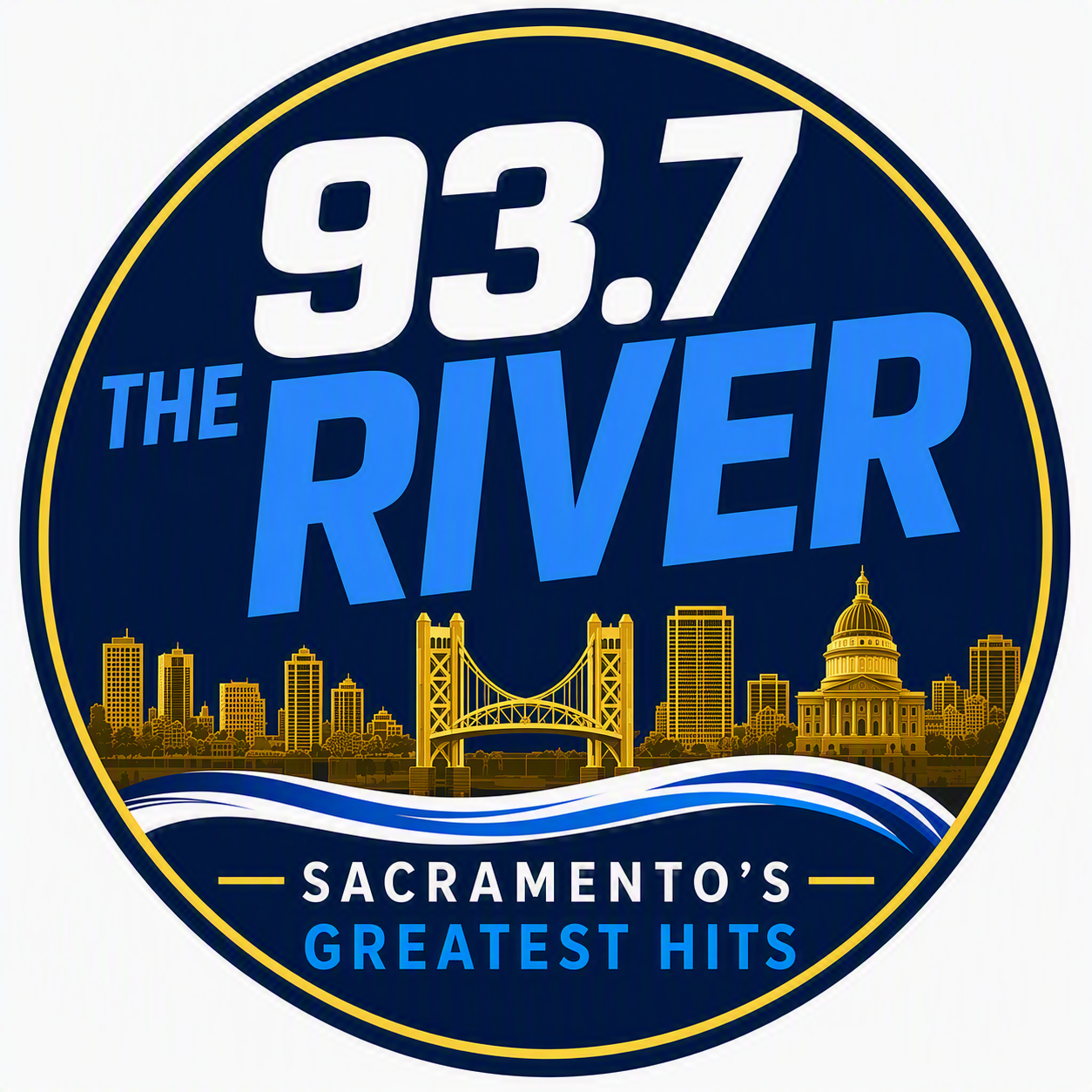 93.7 The River Sacramento KYRV logo