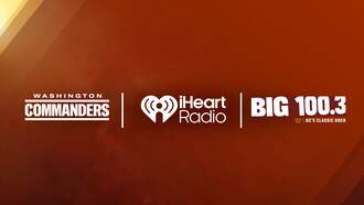 BIG100 is the Official Flagship Station of the Washington Commanders!