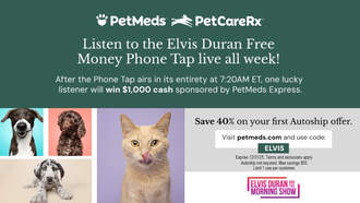 Elvis Duran and the Morning Show’s Pet Meds Express Free Money Phone Tap Sweepstakes