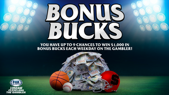 You have 9 Chances Each Weekday to Win $1,000 in Bonus Bucks