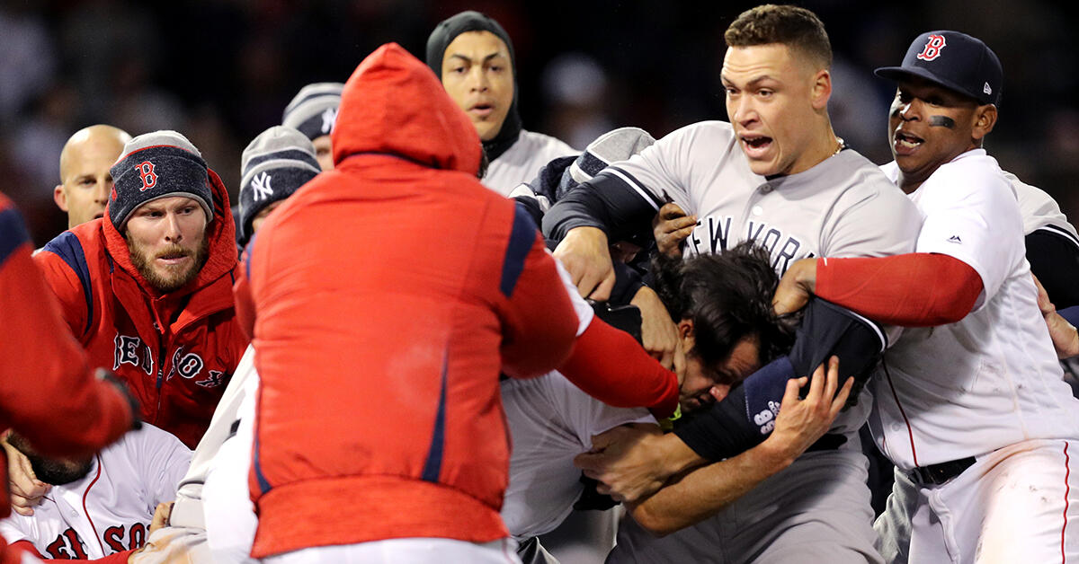 WATCH: Bench-Clearing Brawl During Red Sox-Yankees Game - Thumbnail Image