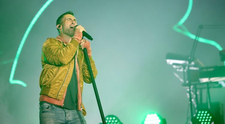 US Rock band Maroon 5 lead singer Adam Levine performs at Rock in Rio Lisboa 2016 music festival in Lisbon, Portugal on May 28, 2016. ( Photo by Pedro Fi..za/NurPhoto)