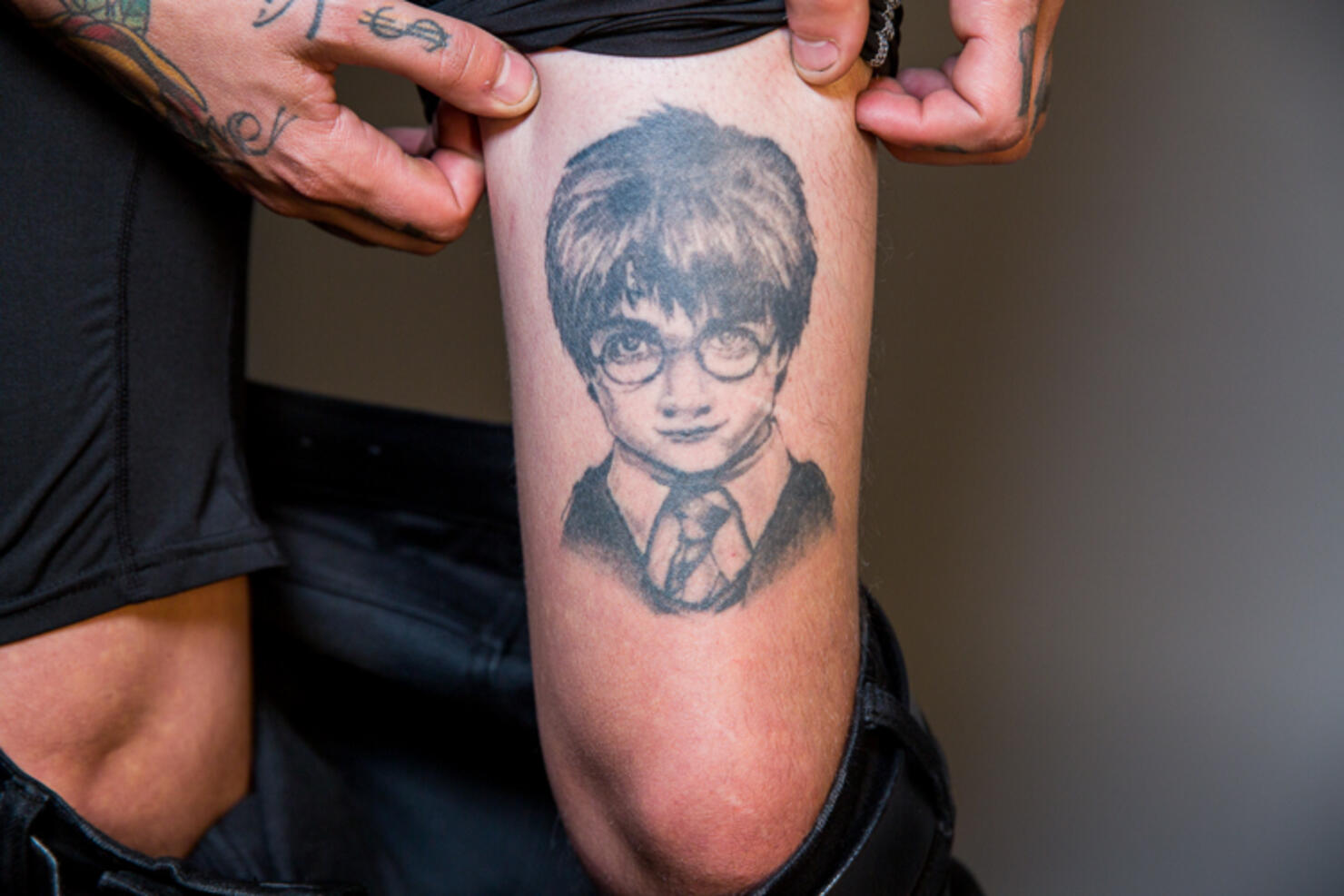 Harry Potter Leg Tattoo