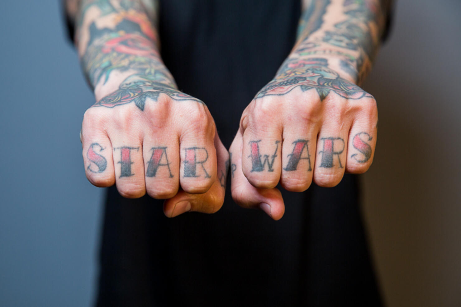 Star Wars Logo Knuckle Tattoo