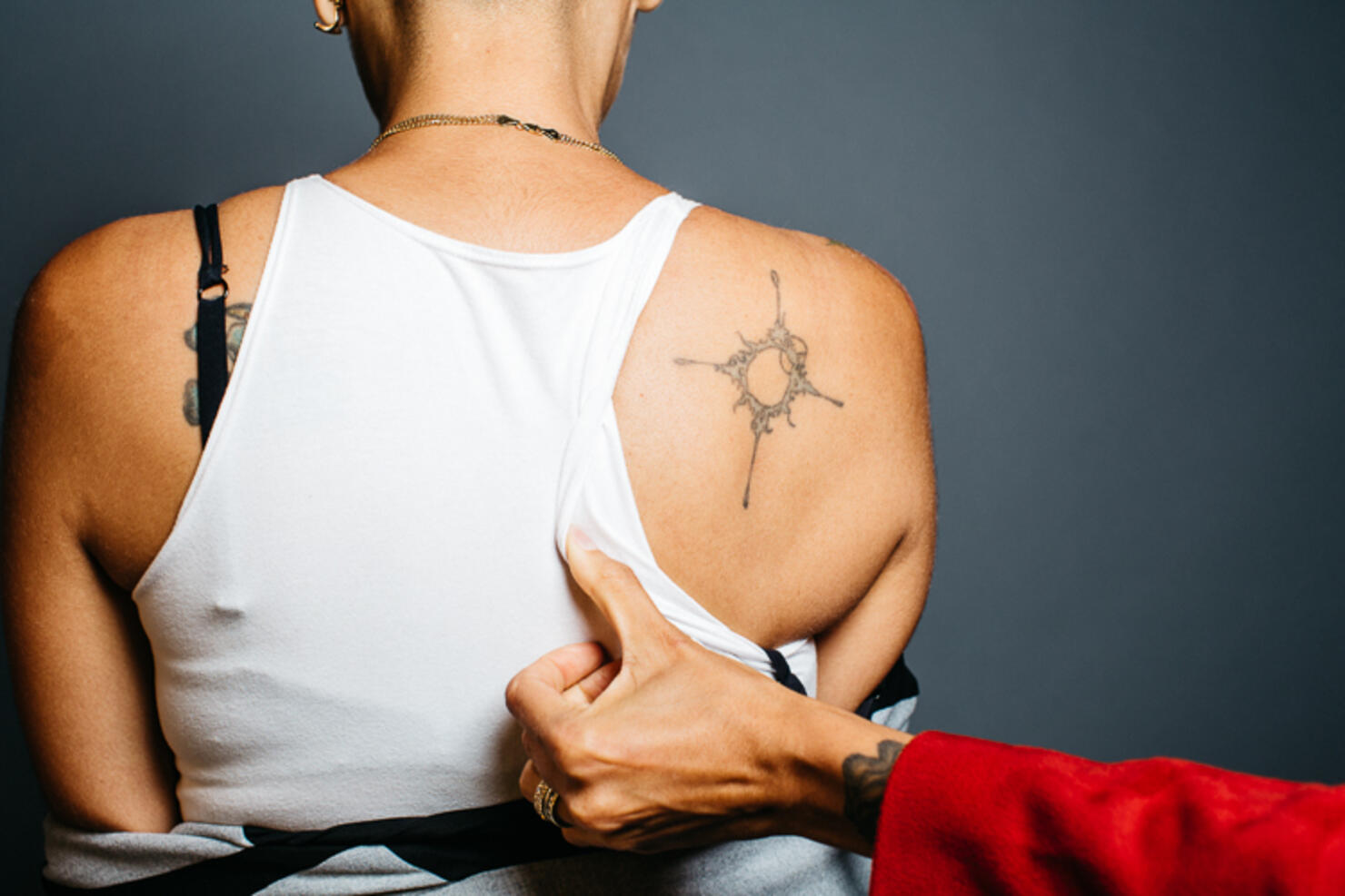Sun Shoulder Tattoo