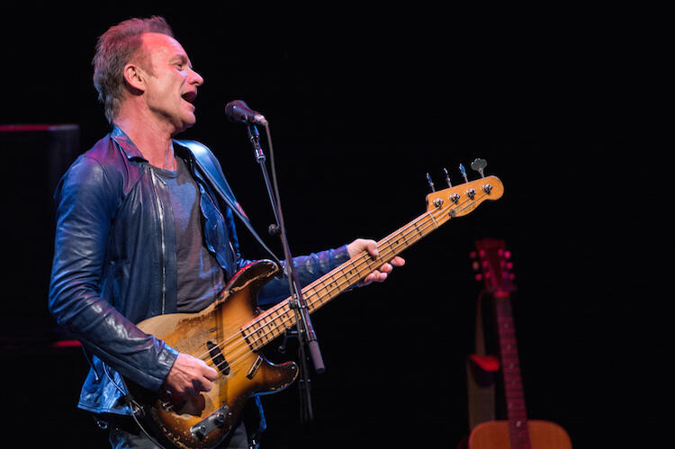 LOS ANGELES, CA - AUGUST 31:  Musician Sting performs onstage at a private KCSN VIP Live session at VPAC on August 31, 2016 in Los Angeles, California.  (Photo by Emma McIntyre/Getty Images)