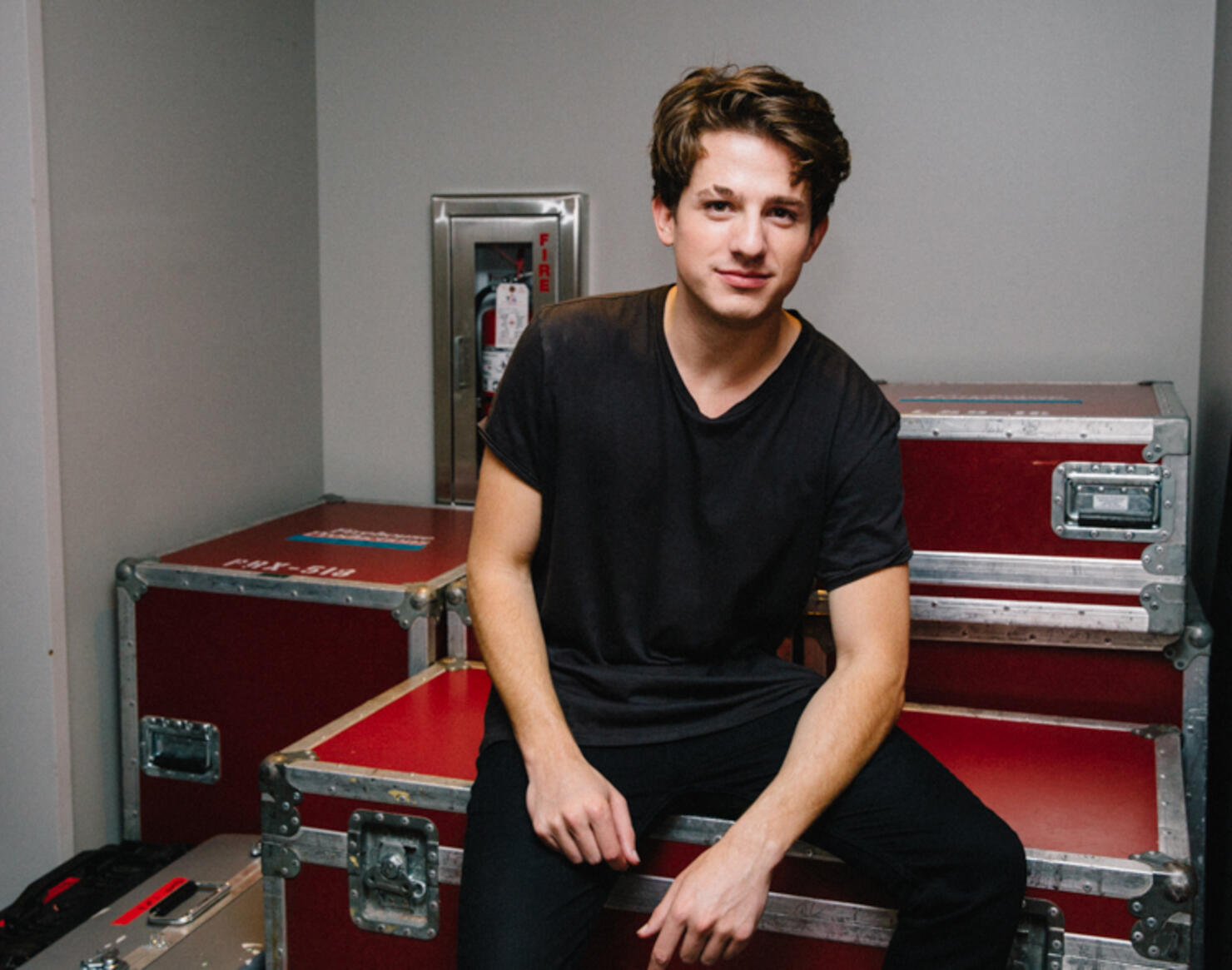 Charlie Puth backstage at Jingle Ball kick-off concert