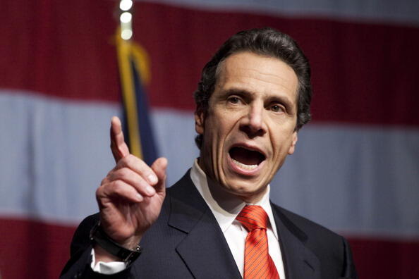 NEW YORK - NOVEMBER 02:  New York Governor-elect Andrew Cuomo speaks to supporters at the Sheraton New York on election night, November 2, 2010 in New York City. Cuomo resoundingly defeated his Tea Party-backed opponent, Republican candidate Carl Paladino