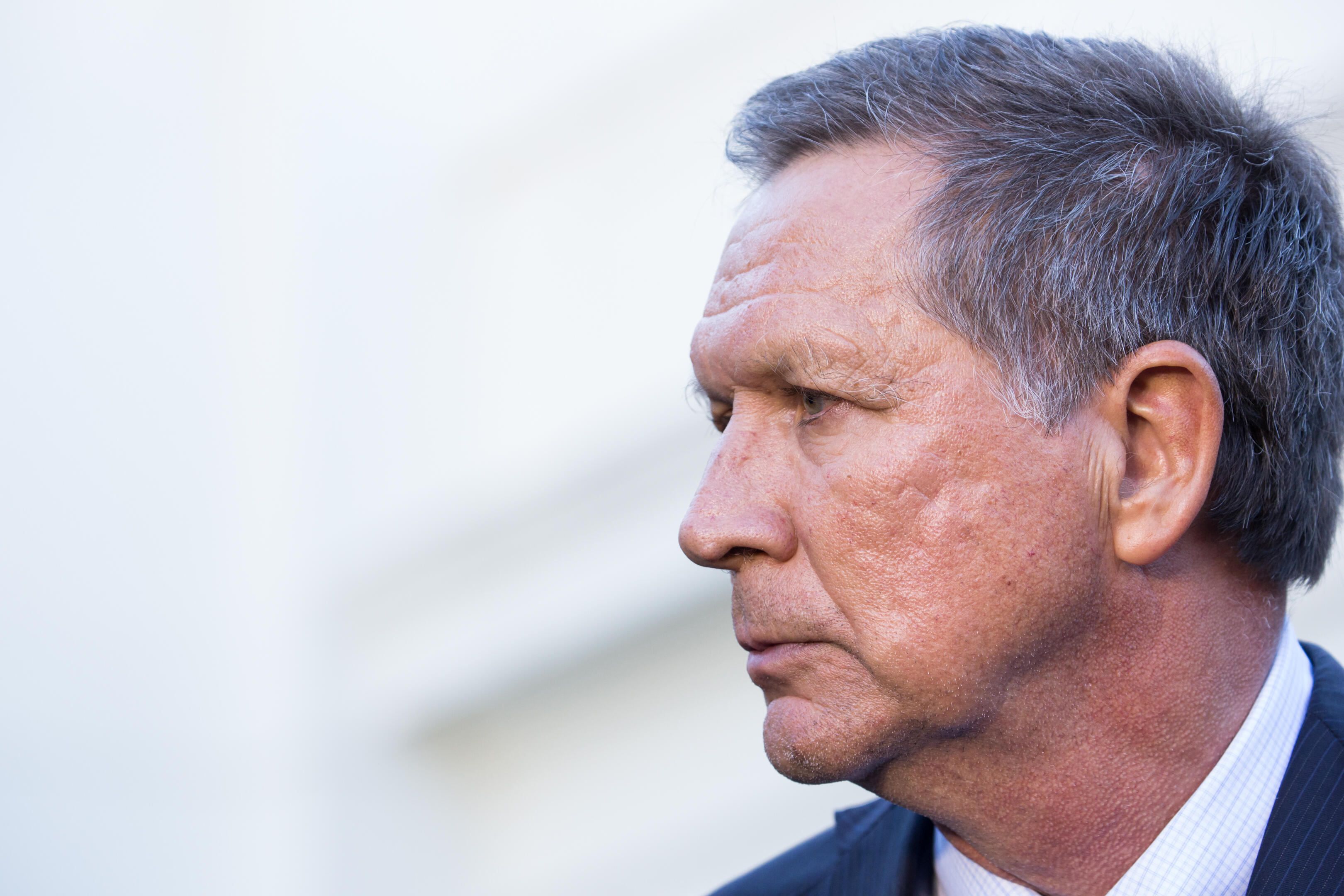 Ohio Governor John Kasich speaks to members of the media outside the West Wing November 10, 2016 at the White House in Washington, DC. President Obama hosted the Cavaliers to honor their 2016 NBA championship.. (Photo by Cheriss May/NurPhoto via Getty Ima