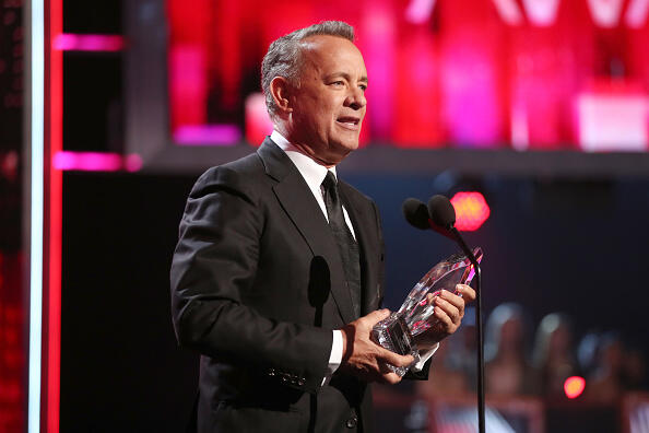 LOS ANGELES, CA - JANUARY 18:  Actor Tom Hanks accepts the Favorite Dramatic Movie Actor award onstage during the People's Choice Awards 2017 at Microsoft Theater on January 18, 2017 in Los Angeles, California.  (Photo by Christopher Polk/Getty Images for People's Choice Awards)
