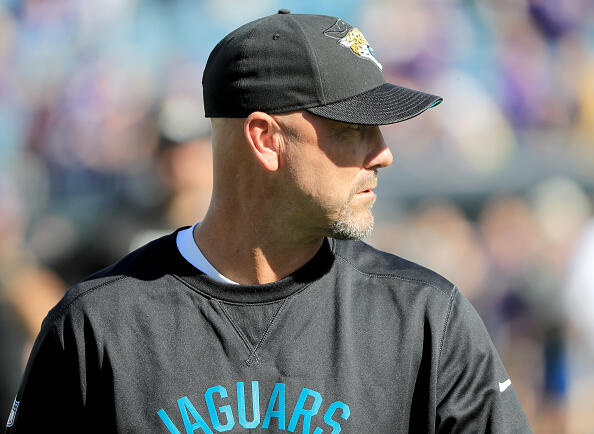 JACKSONVILLE, FL - DECEMBER 11:  Head coach Gus Bradley of the Jacksonville Jaguars before the game against the Minnesota Vikings at EverBank Field on December 11, 2016 in Jacksonville, Florida.  (Photo by Sam Greenwood/Getty Images)