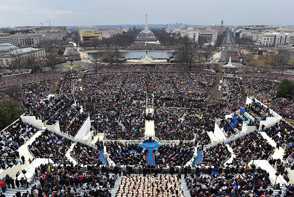 WASHINGTON, DC - JANUARY 20: President Donald Trump delivers his inaugural address on January 20, 2017 at the U.S. Capitol in Washington, D.C.  In today's inauguration ceremony Donald J. Trump becomes the 45th president of the United States.  (Photo by Ricky Carioti - Pool/Getty Images)