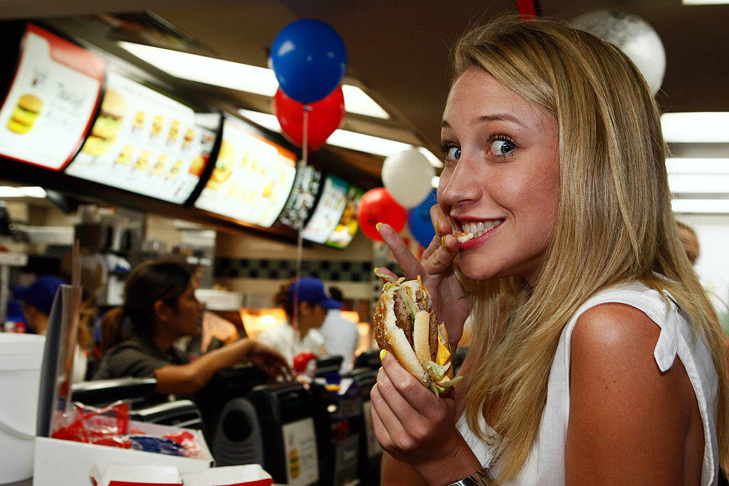 SYDNEY, AUSTRALIA - NOVEMBER 15:  TV host Maude Garratt visits George Street McDonalds restaurant on McHappy Day on November 15, 2008 in Sydney, Australia. McHappy Day raises money for the Ronald McDonald House Charities.  (Photo by Gaye Gerard/Getty Imag