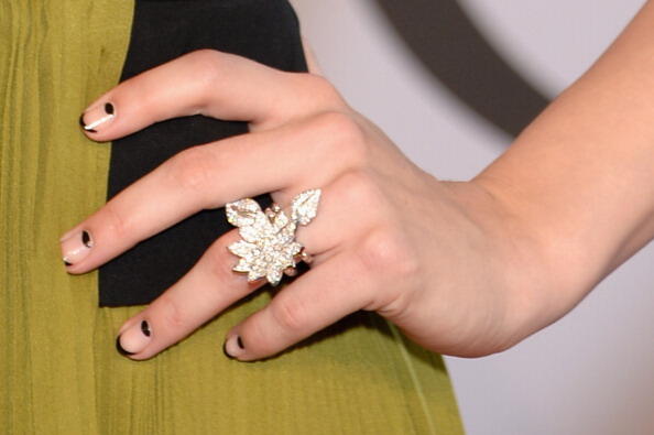 NEW YORK, NY - JUNE 02:  Actress Emmy Rossum (nail detail) attends the 2014 CFDA fashion awards at Alice Tully Hall, Lincoln Center on June 2, 2014 in New York City.  (Photo by Dimitrios Kambouris/Getty Images)