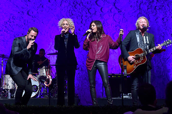 SANTA MONICA, CA - NOVEMBER 10:  Jimi Westbrook, Kimberly Schlapman, Karen Fairchild and Philip Sweet of Little Big Town perform onstage during City Of Hope's 2016 Spirit Of Life Gala, Honoring Greenberg Traurig's Joel A. Katz at Santa Monica Beach on November 10, 2016 in Santa Monica, Californih.  (Photo by Lester Cohen/Getty Images for City of Hope)