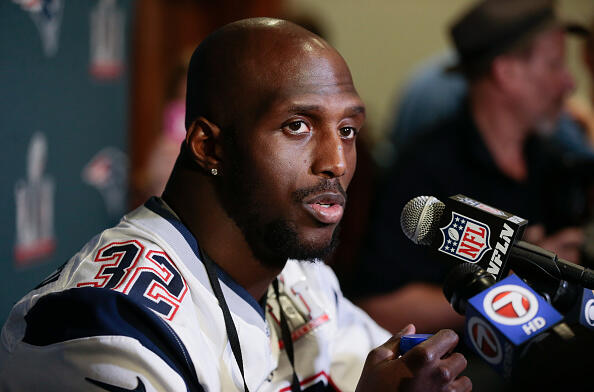 HOUSTON, TX - FEBRUARY 02:  Devin McCourty #32 of the New England Patriots answers questions during Super Bowl LI media availability at the J.W. Marriott on February 2, 2017 in Houston, Texas.  (Photo by Bob Levey/Getty Images)