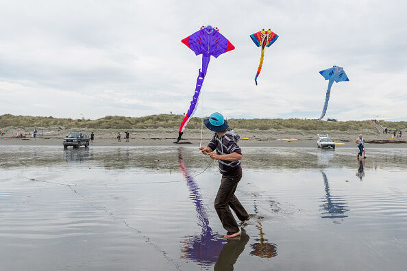 Enthusiasts Gather At Kite Day In New Brighton