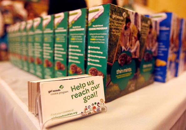 NEW YORK, NY - FEBRUARY 07:  Girl Scouts of the USA kicks off National Girl Scout Cookie Weekend at Vanderbilt Hall in Grand Central Terminal on February 7, 2014 in New York City.  (Photo by Paul Morigi/Getty Images for Girl Scouts of the USA)