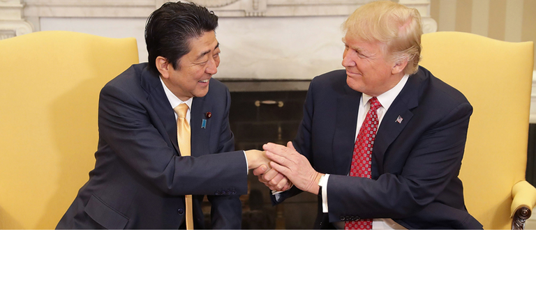 President Trump Holds Bilateral Meeting With Japanese PM Shinzo Abe