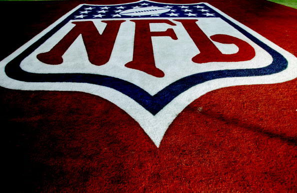 29 Jan 1999:  A general view of the NFL Endzone Logo before the Super Bowl XXXIII Game between the Atlanta Falcons and the Denver Broncos at the Pro Player Stadium in Miami, Florida. The New England Patriots square off against the Philadelphia Eagles in S