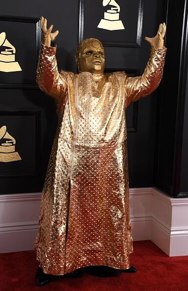 Singer Gnarly Davidson (aka CeeLo Green) arrives for the 59th Grammy Awards on February 12, 2017, in Los Angeles, California.  / AFP / Mark RALSTON        (Photo credit should read MARK RALSTON/AFP/Getty Images)