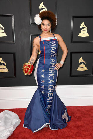 LOS ANGELES, CA - FEBRUARY 12:  Singer Joy Villa attends The 59th GRAMMY Awards at STAPLES Center on February 12, 2017 in Los Angeles, California.  (Photo by Frazer Harrison/Getty Images)