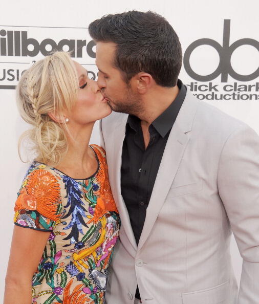 LAS VEGAS, NV - MAY 18: Singer Luke Bryan and wife Caroline Boyer arrive at the 2014 Billboard Music Awards at the MGM Grand Garden Arena on May 18, 2014 in Las Vegas, Nevada.  (Photo by Gregg DeGuire/WireImage)