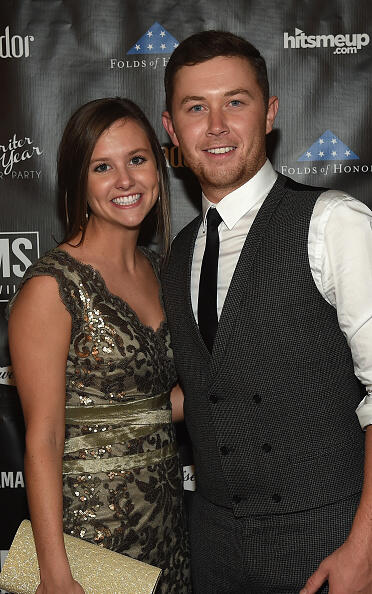 NASHVILLE, TN - NOVEMBER 01:  Gabi Dugal and Scotty McCreery attend the Folds of Honor/CMS Nashville Songwriter of the Year Party during the 50th annual CMA Awards week on November 1, 2016 in Nashville, Tennessee.  (Photo by Rick Diamond/Getty Images for CMS)