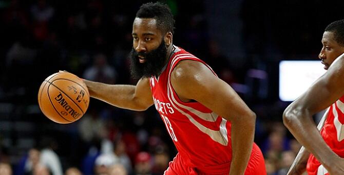AUBURN HILLS, MI - NOVEMBER 21: James Harden #13 of the Houston Rockets plays against the Detroit Pistons at the Palace of Auburn Hills on November 21, 2016 in Auburn Hills, Michigan. NOTE TO USER: User expressly acknowledges and agrees that, by downloadi
