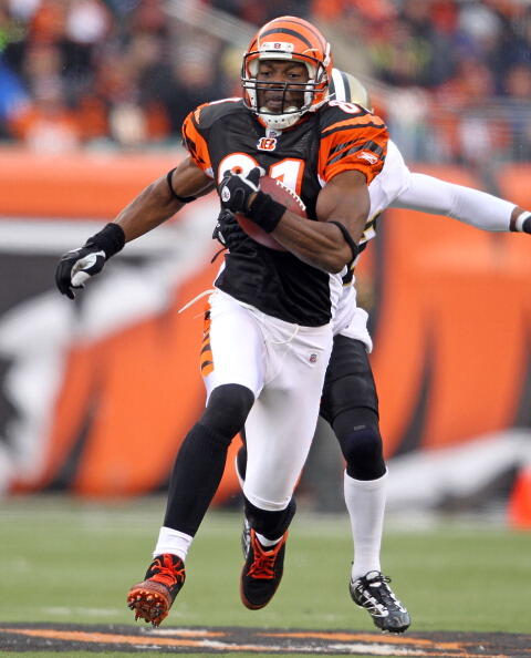 CINCINNATI, OH - DECEMBER 05:  Terrell Owens #81 of the Cincinnati Bengals runs with the ball during the NFL game against the New Orleans Saints at Paul Brown Stadium on December 5, 2010 in Cincinnati, Ohio.  The Saints won 34-30.  (Photo by Andy Lyons/Ge
