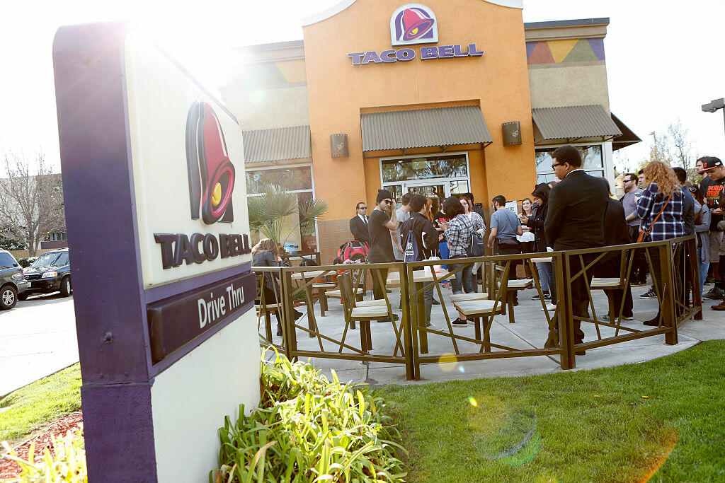 SAN FRANCISCO, CA - FEBRUARY 06:  The Mowgli's surprise fans with a live performance at Taco Bell's pre-order pick-up of what could be its biggest food creation yet on February 6, 2016 in San Francisco, California.  (Photo by Randy Shropshire/Getty Images for Taco Bell)