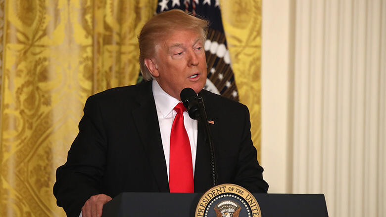 WASHINGTON, DC - FEBRUARY 16:  U.S. President Donald Trump speaks during a news conference announcing Alexander Acosta as the new Labor Secretary nominee in the East Room at the White House on February 16, 2017 in Washington, DC. The announcement comes a 