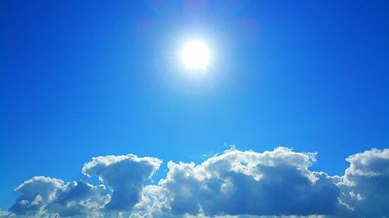 Sky And Clouds On Sunny Day