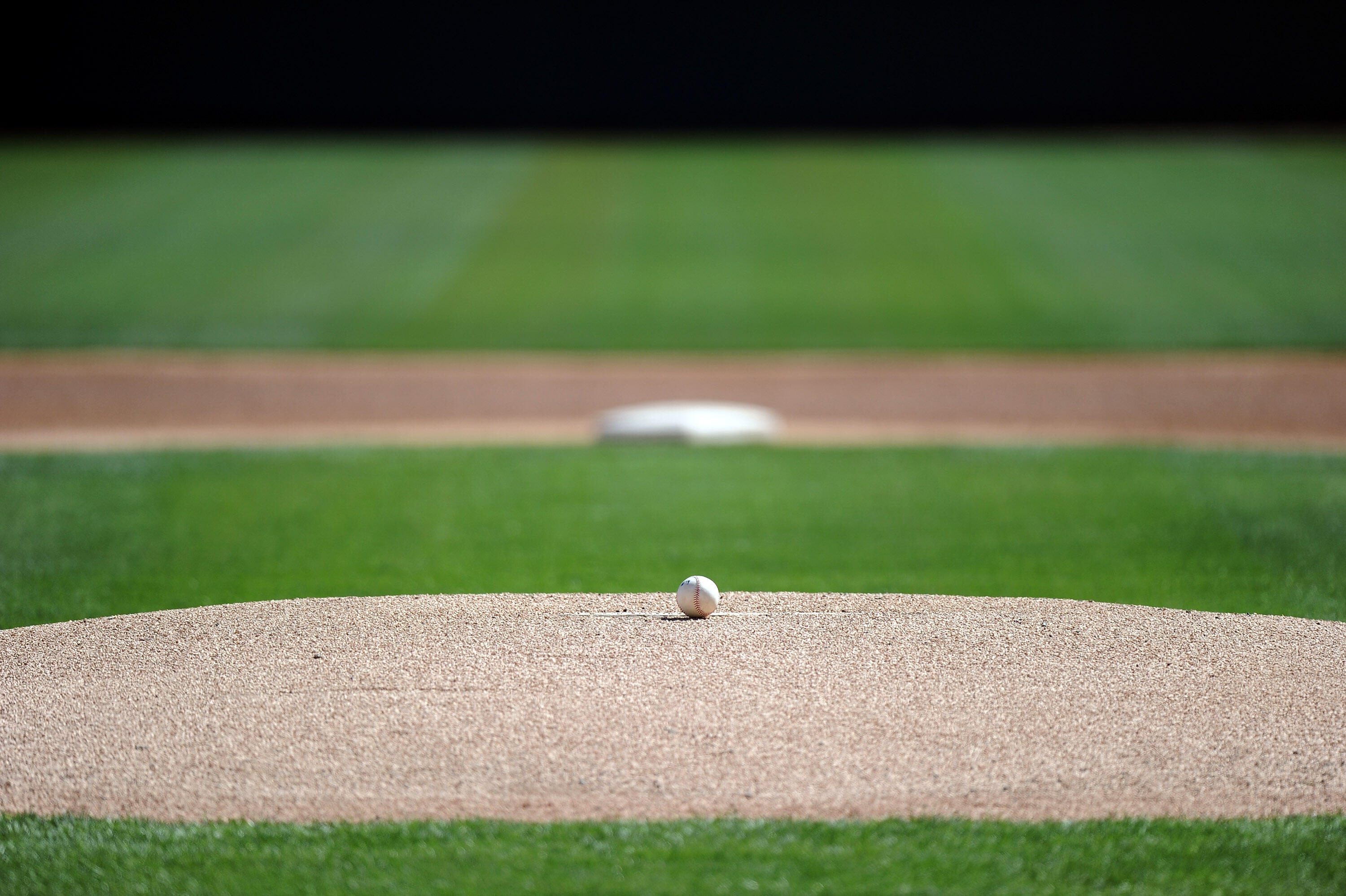 PHOENIX, AZ - FEBRUARY 28:  Ball on the mound before the game between the Chicago White Sox and the Los Angeles Dodgers during spring training at Camelback Ranch on February 28, 2011 in Phoenix, Arizona.  (Photo by Harry How/Getty Images)