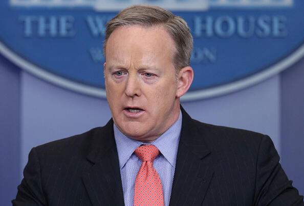 WASHINGTON, DC - JANUARY 31:  White House Press Secretary Sean Spicer speaks during the daily press briefing at the James Brady Press Briefing Room of the White House January 31, 2017 in Washington, DC. U.S. President Donald Trump will announce his pick for the Supreme Court associate justice nominee at the East Room this evening.  (Photo by Alex Wong/Getty Images)